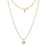 Drop Enamel Pendant with Ball Chain