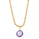 Drop Enamel Pendant with Ball Chain