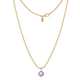Drop Enamel Pendant with Ball Chain