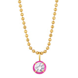 Drop Enamel Pendant with Ball Chain