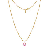 Drop Enamel Pendant with Ball Chain