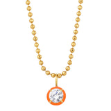 Drop Enamel Pendant with Ball Chain