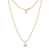 Drop Enamel Pendant with Ball Chain