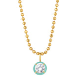 Drop Enamel Pendant with Ball Chain
