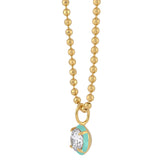 Drop Enamel Pendant with Ball Chain