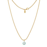 Drop Enamel Pendant with Ball Chain