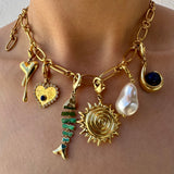Double loop gold chain