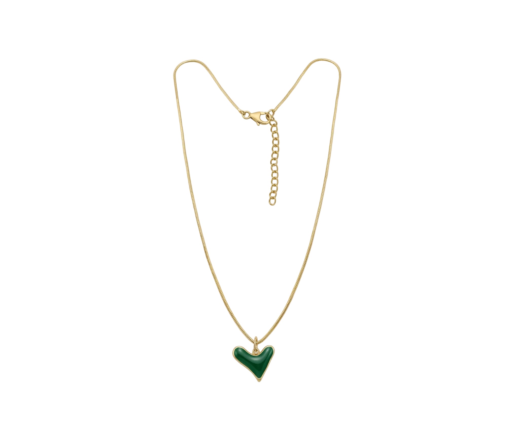 Reversible heart necklace with engraving