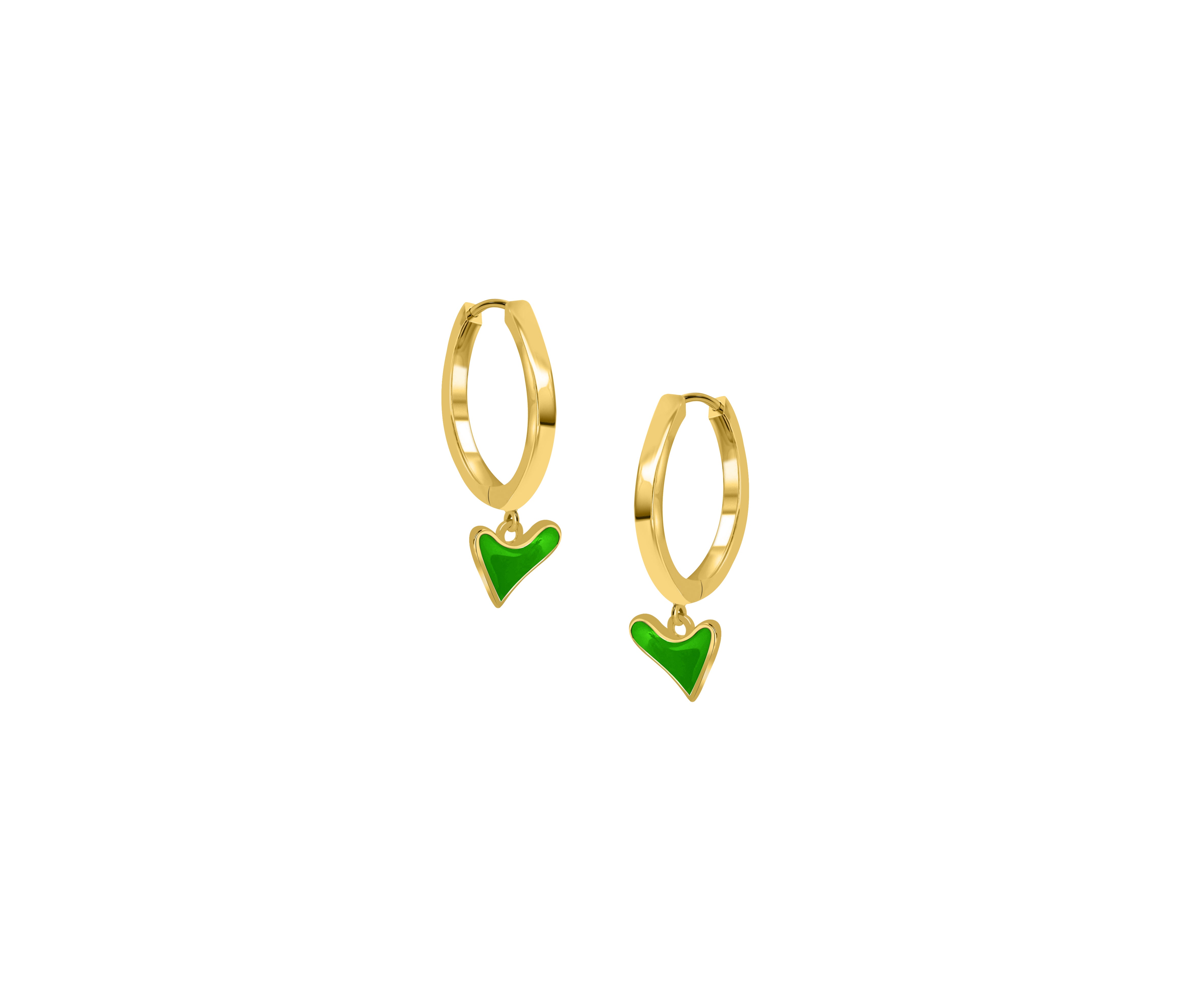 Plain Hoops With Organic Heart