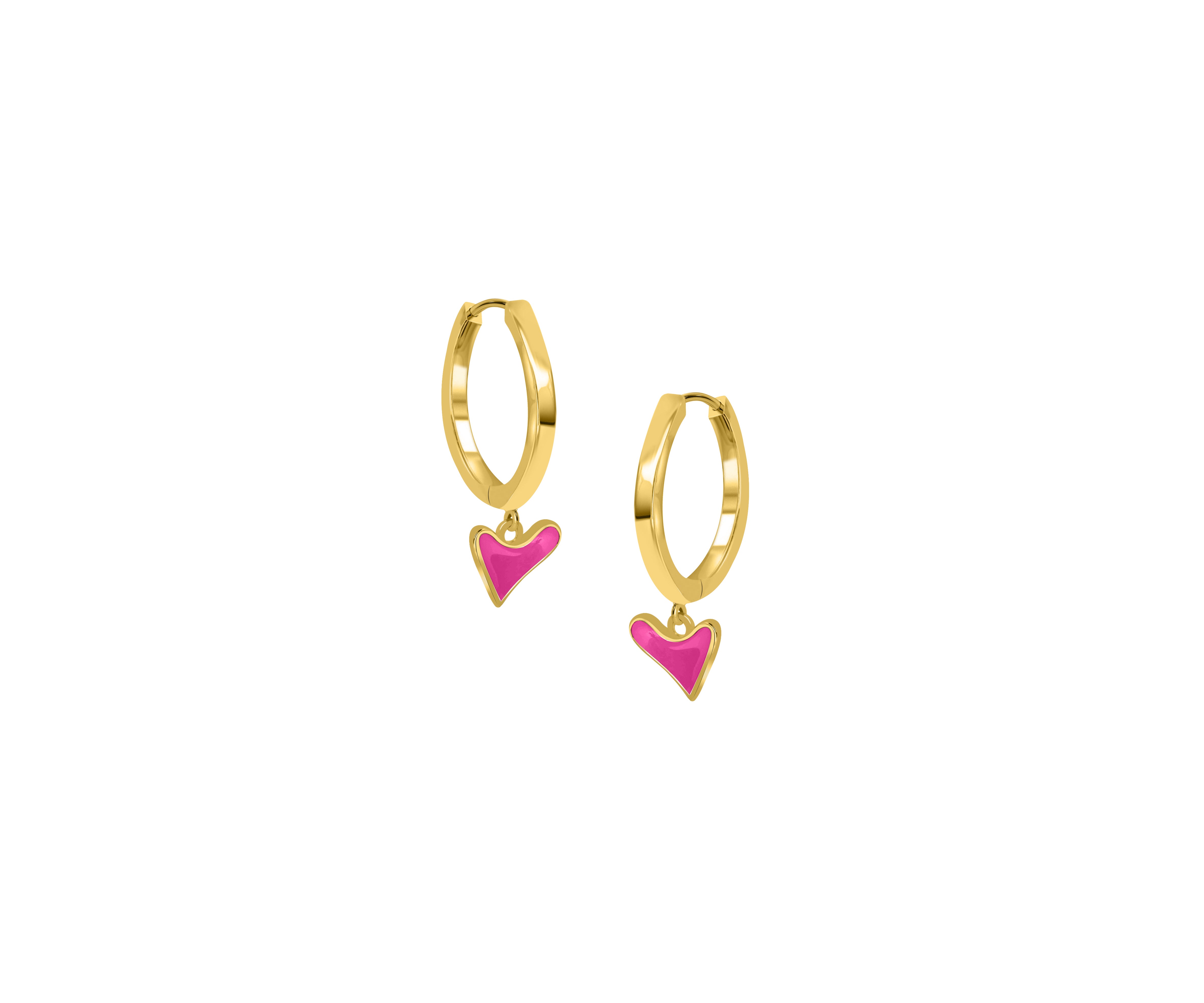 Plain Hoops With Organic Heart