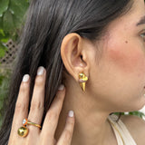 Ripple Enamel Stone Ring