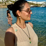Leather cord adjustable necklace