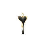 Melting Enamel Heart with Anchor Chain