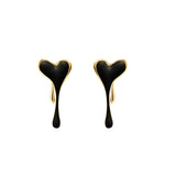 Melting Heart Full Enamel Earrings