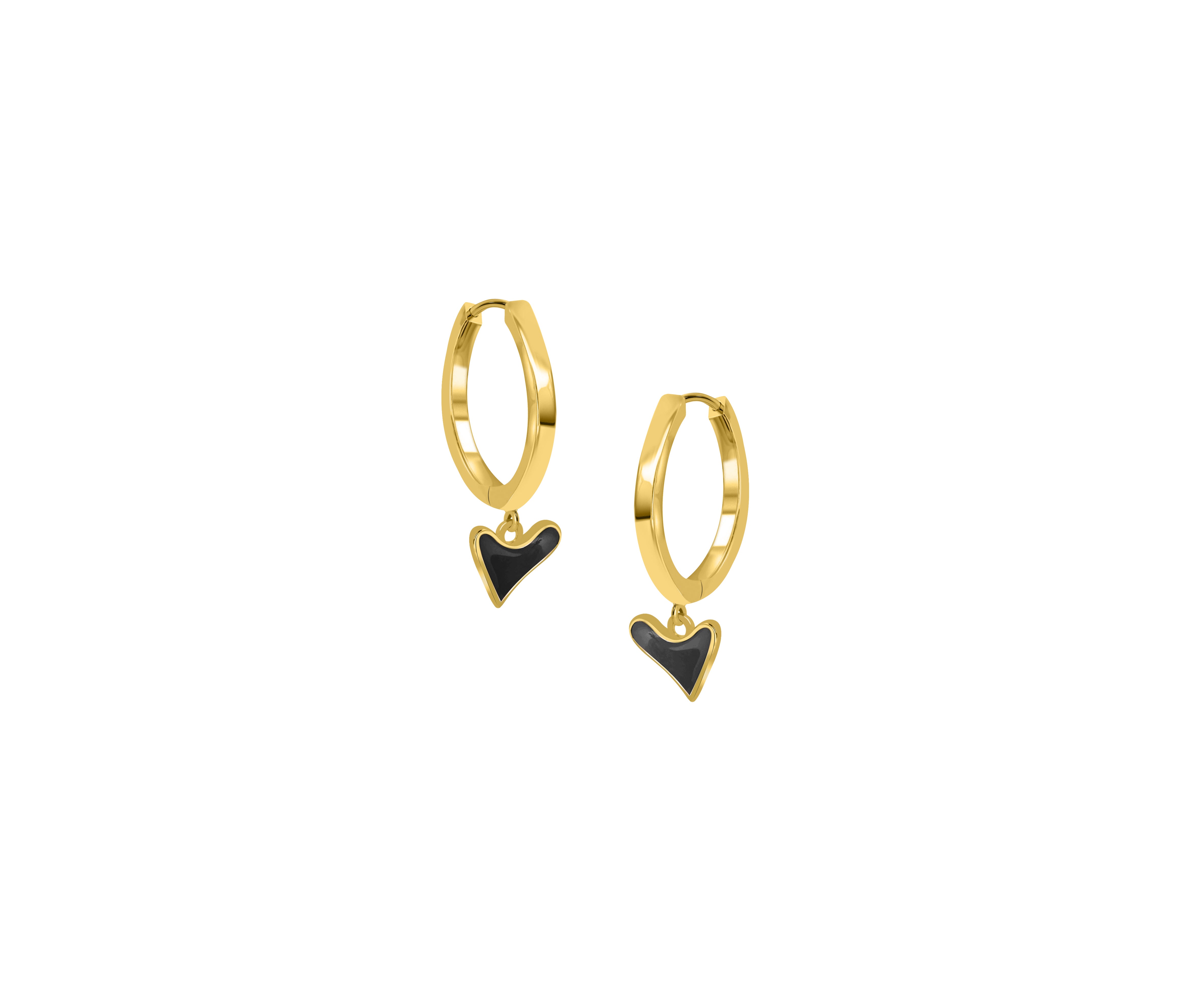 Plain Hoops With Organic Heart