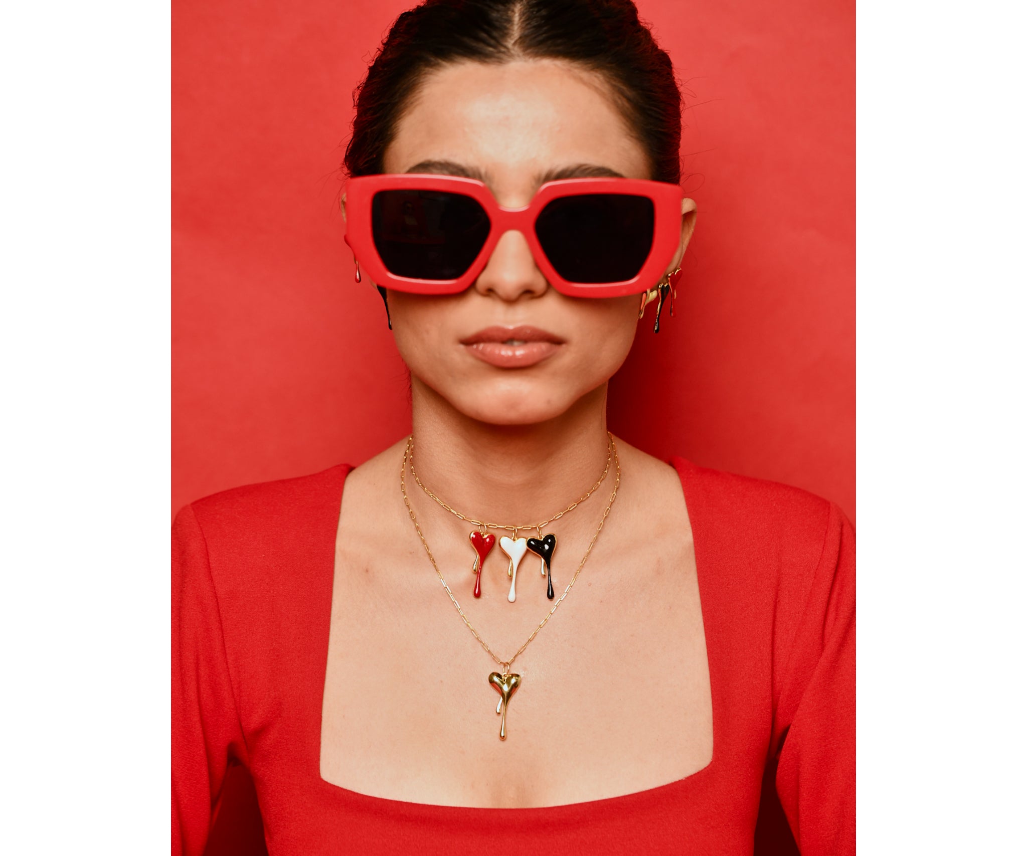 Melting Solid Heart with Paper Clip Chain