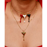 Melting Solid Heart with Paper Clip Chain