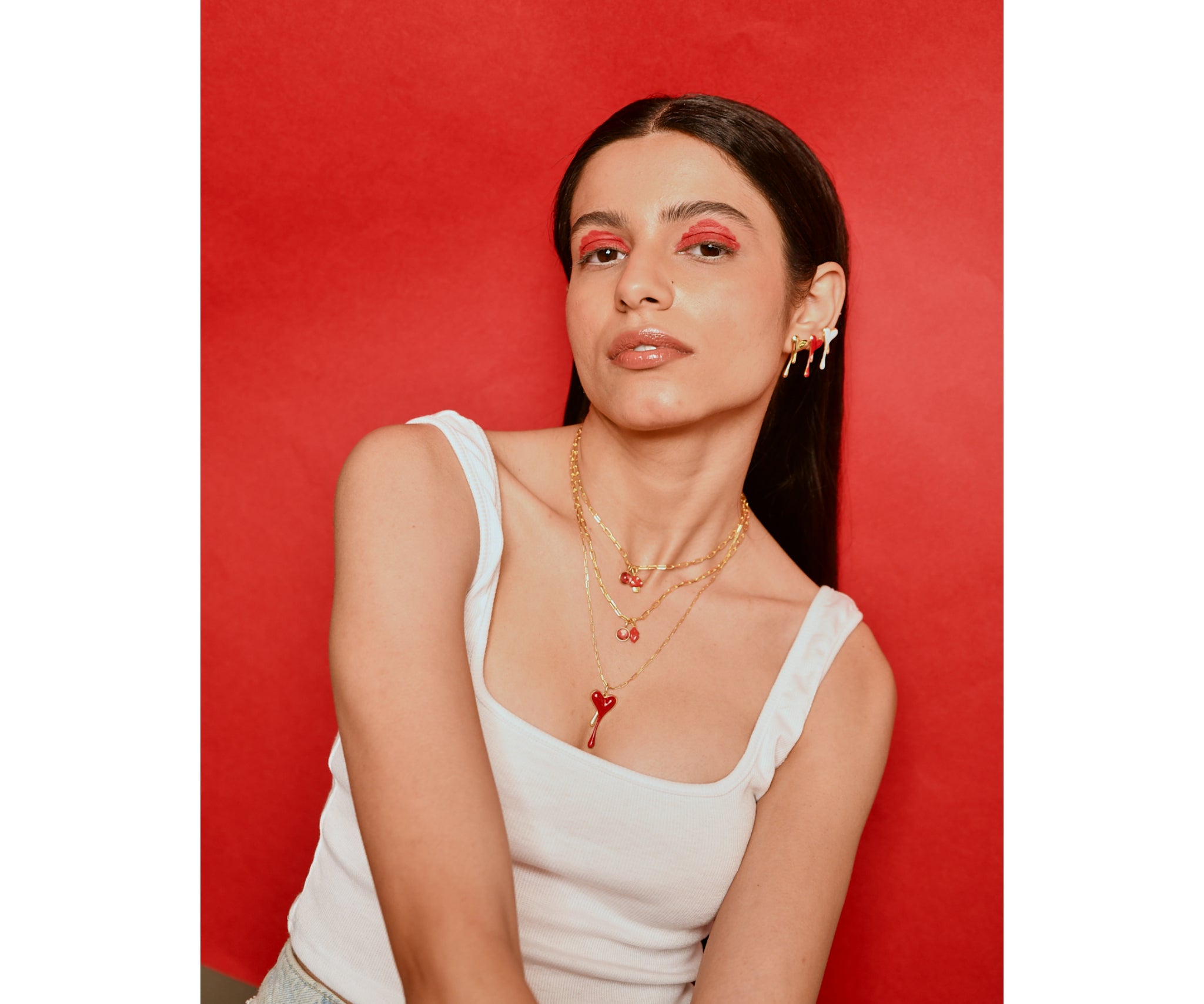 Shroom Pendant - Bright Red