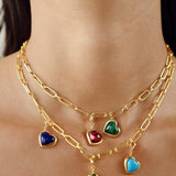 Keepsake Heart Charm Necklace - 3 charms