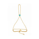 Rakhi Hand Chains - Turquoise Heart