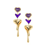 All heart drop earrings