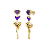 All heart drop earrings
