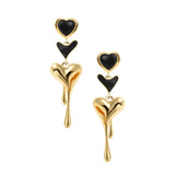 All heart drop earrings