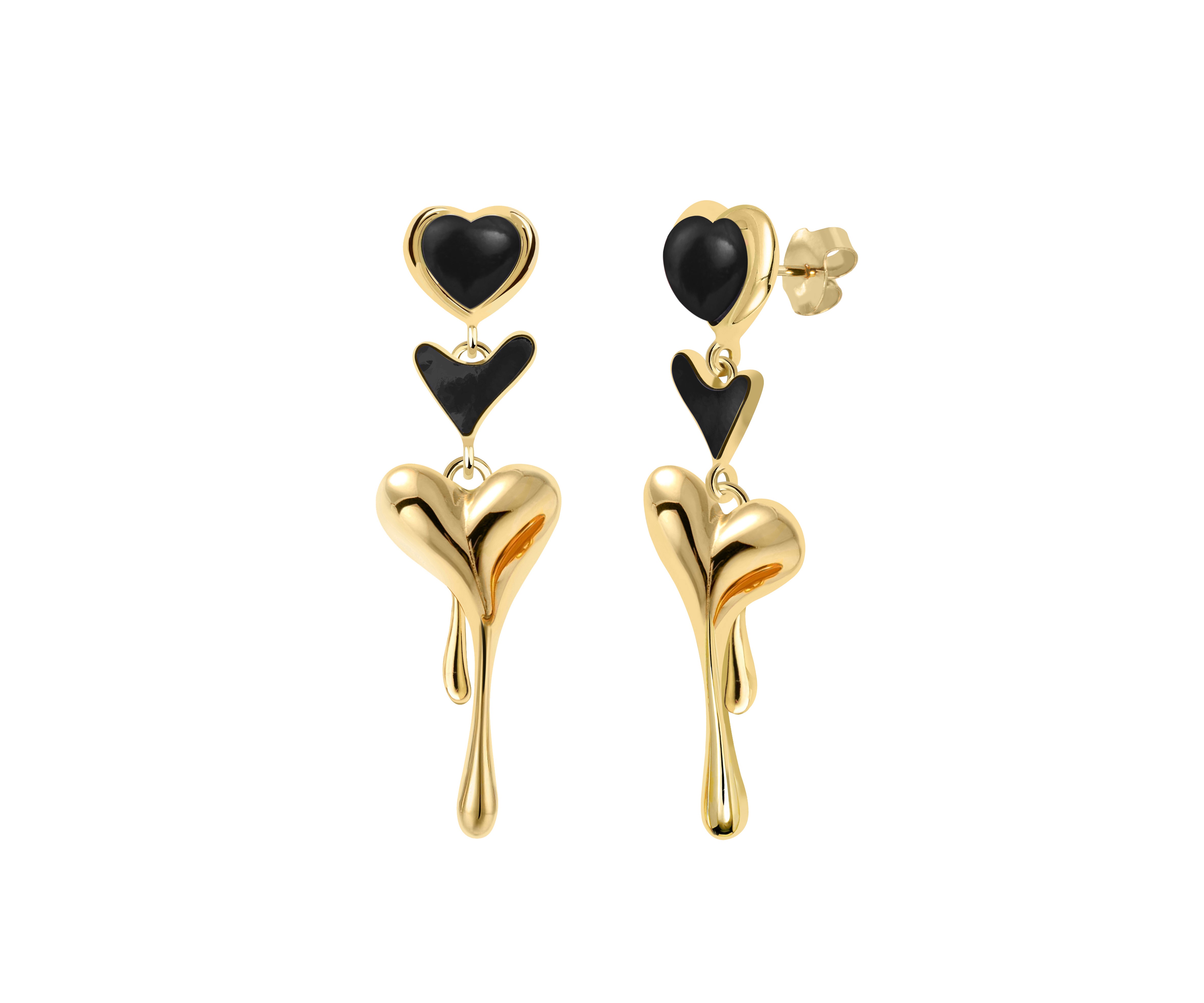 All heart drop earrings