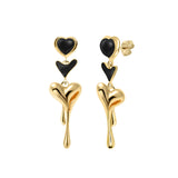 All heart drop earrings