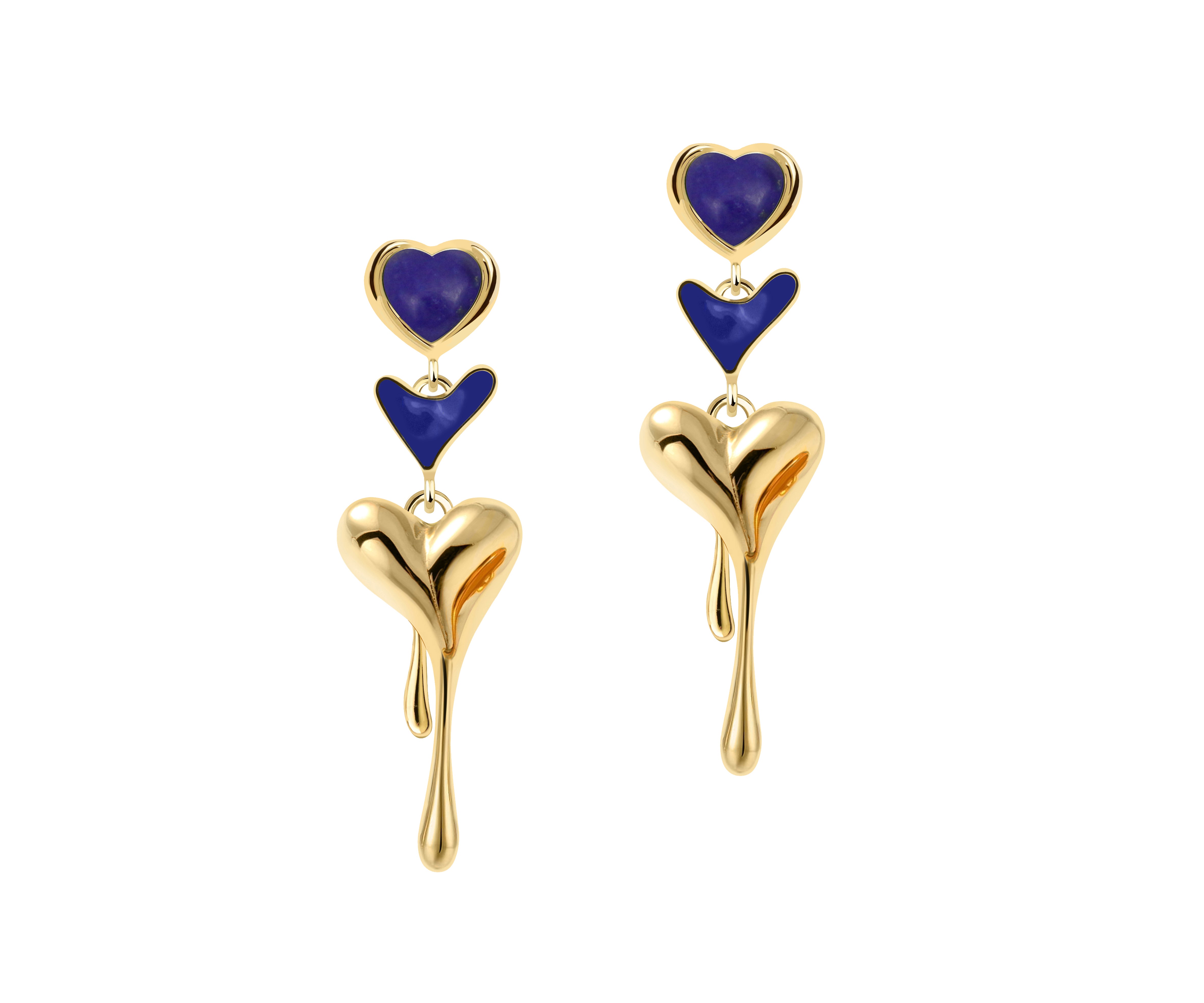 All heart drop earrings
