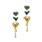 All heart drop earrings
