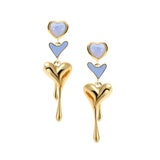All heart drop earrings
