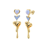 All heart drop earrings