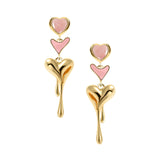 All heart drop earrings