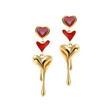All heart drop earrings