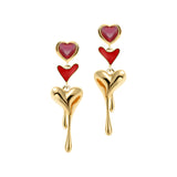 All heart drop earrings