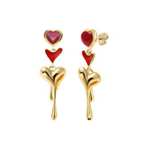 All heart drop earrings