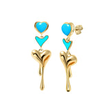 All heart drop earrings