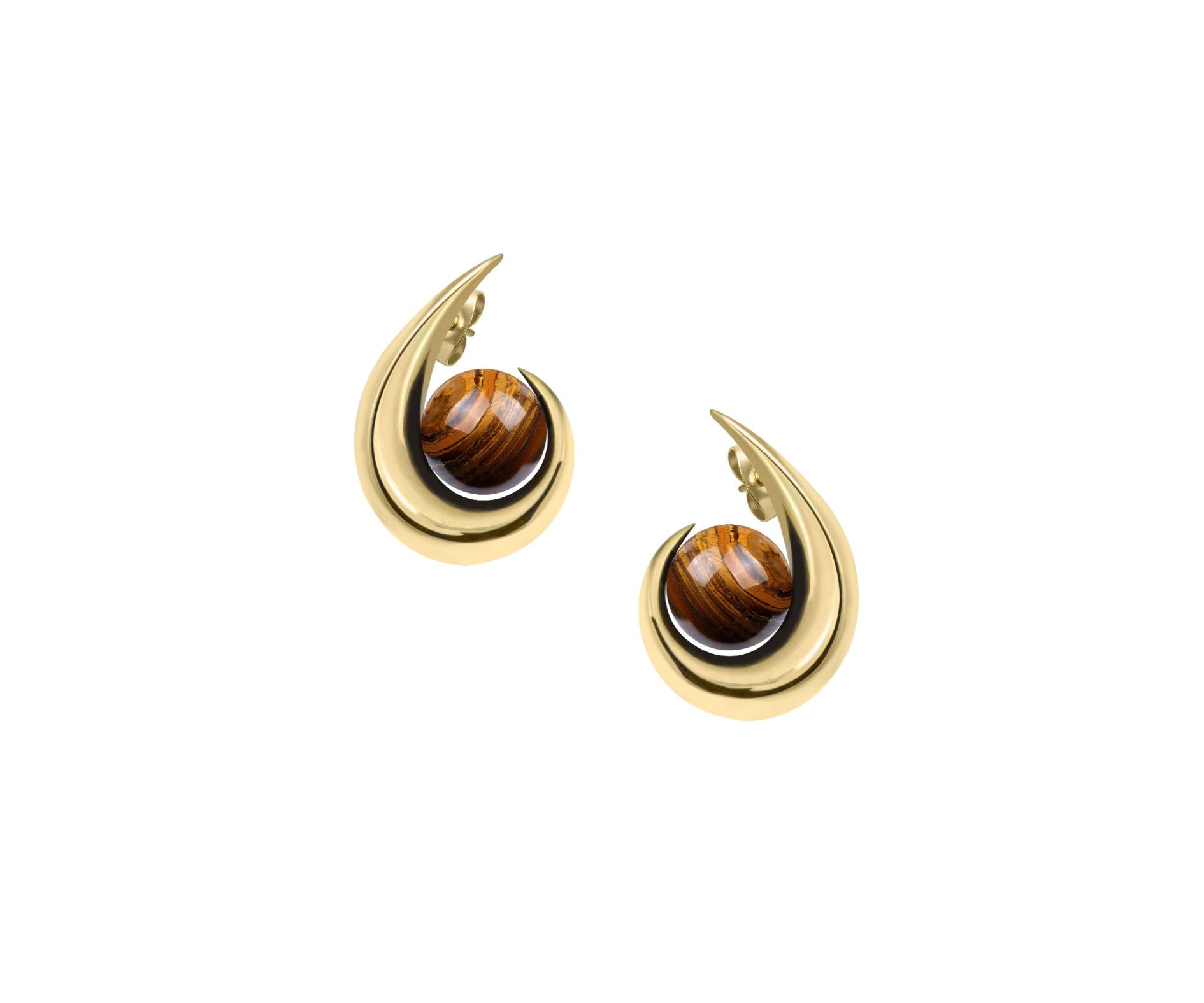 Crescent Drop studs