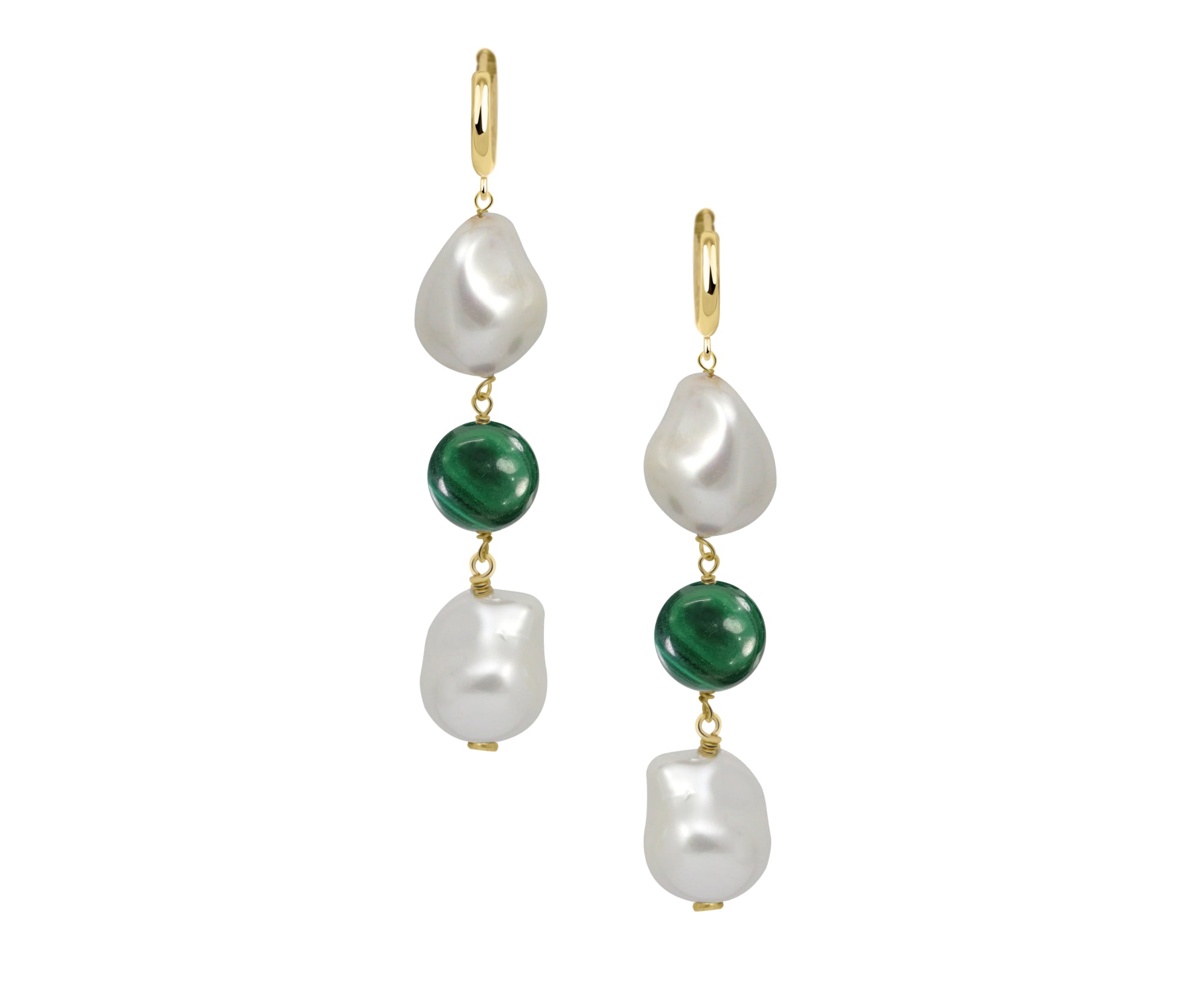Deux Pearl Drop Earrings