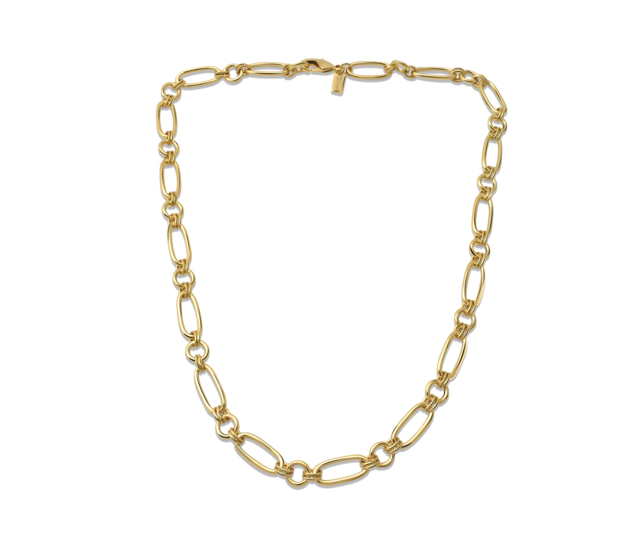Double loop gold chain