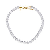 Clear bubble gemstone necklace