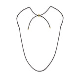 Leather cord adjustable necklace