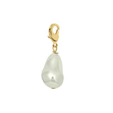 Baroque pearl charm — Pearl 18K Gold Plated Charm Necklace, handcrafted in Jaipur by Lunaya