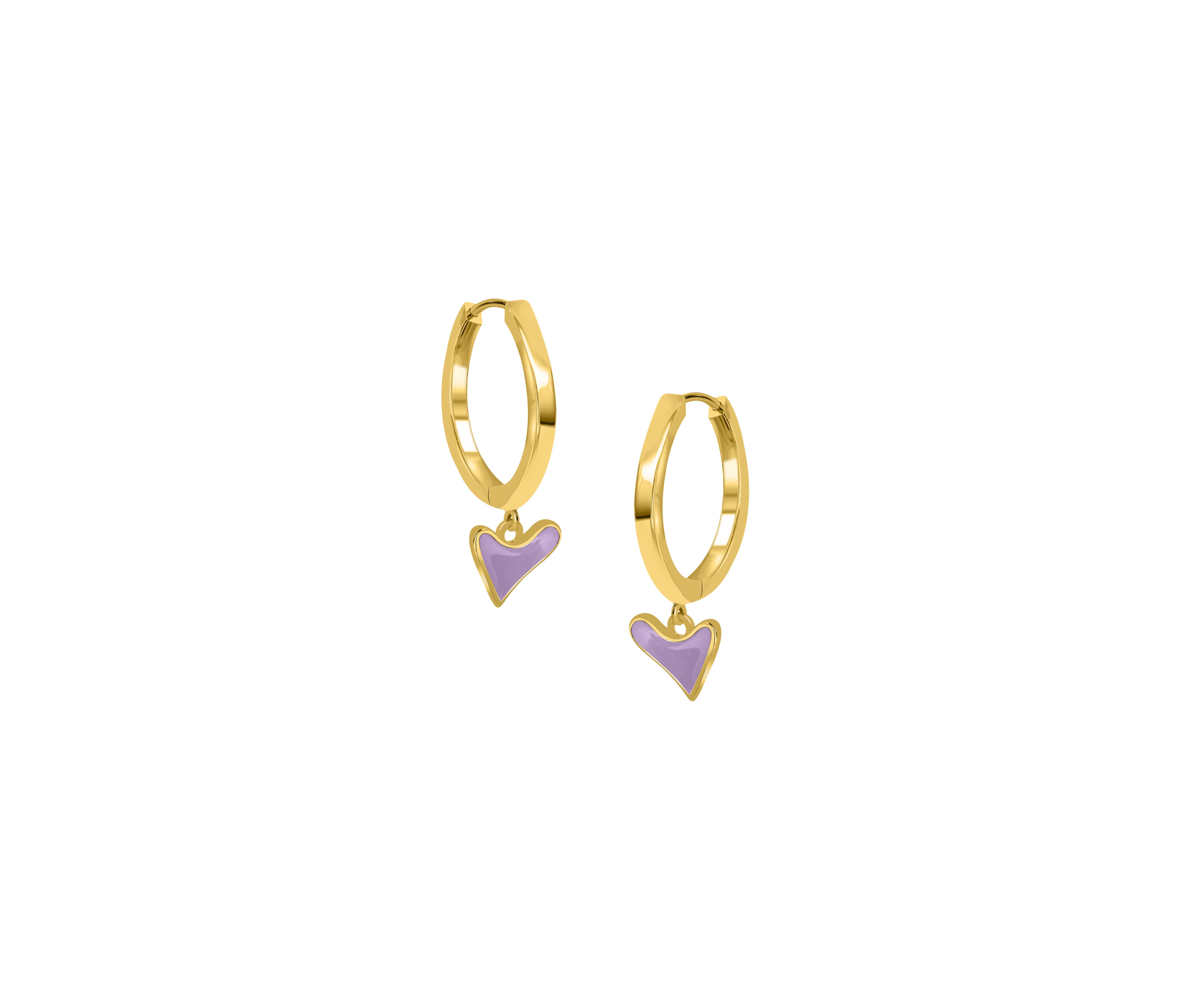 Plain Hoops With Organic Heart