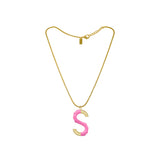 XL Pop Initial with Snake Chain
