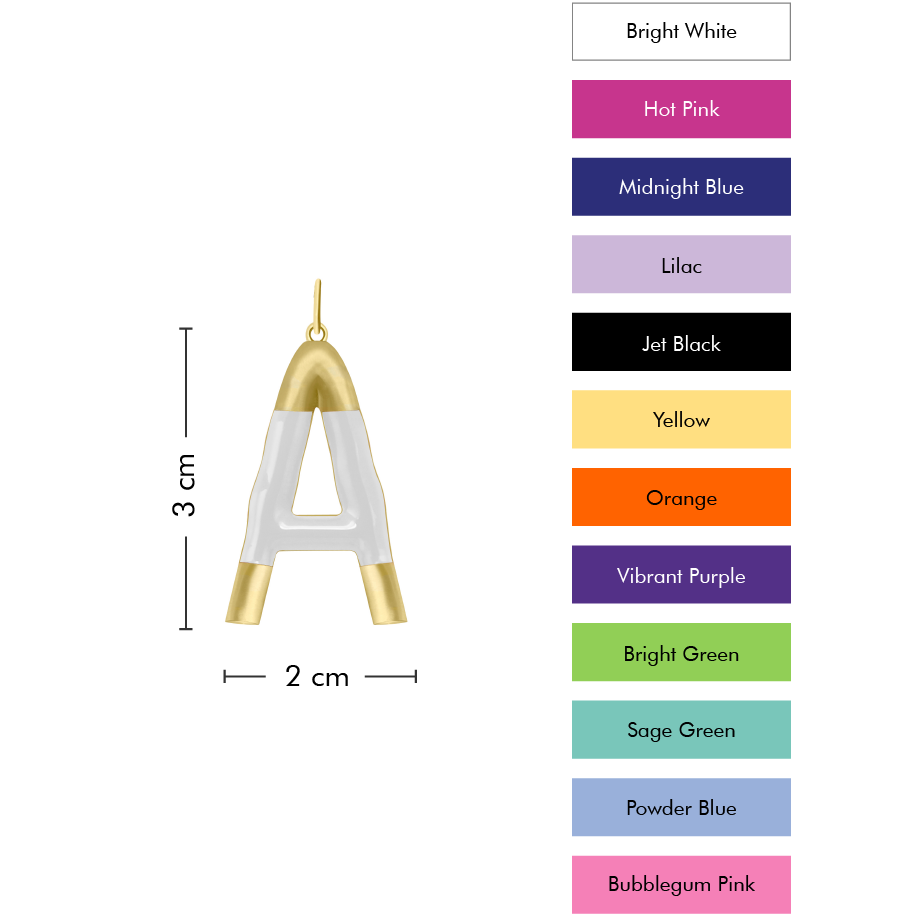 XL Pop Initial with Anchor Chain
