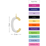 XL Pop Initial Without Chain - Enamel on Brass
