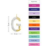 XL Pop Initial Without Chain - Enamel on Brass