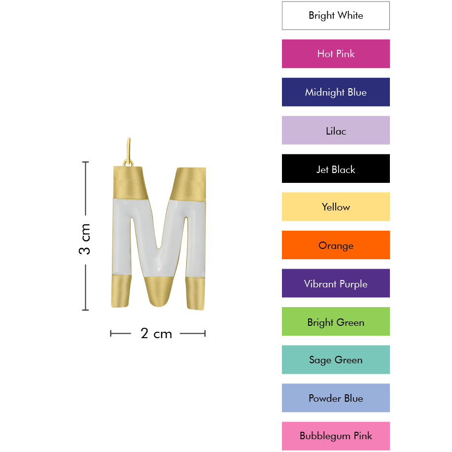 XL Pop Initial with Anchor Chain